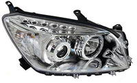 Оптика (фары) диодные Toyota Rav4 2005-2008 линза (хром)