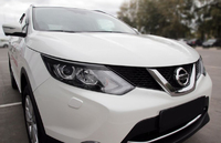 Накладки на фары (реснички) Nissan Qashqai 2014+