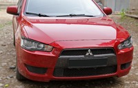 Комплект - накладки на фары и стопы (реснички) Mitsubishi Lancer X 2007-2010