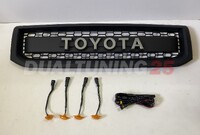 Решетка радиатора тюнинг LED с огнями Land Cruiser Prado 120