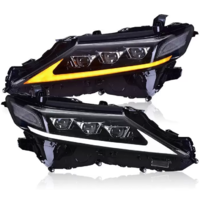 Фары тюнинг Toyota Camry 70 LED в стиле Lexus (3 линзы)