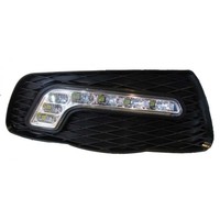 Ходовые огни ДХО (DRL) Mercedes c-class w204 (черные)