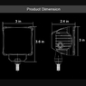 Светодиодная фара дополнительного света Aurora 6 диодов 30W +ПОДСВЕТКА