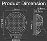 Светодиодная балка Aurora 7 дюймов, 32 диода 160W круглая комбинированная ALO-R-7-P7E7JH