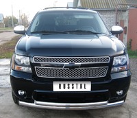 Защита переднего бампера - дуга Chevrolet Tahoe (d76/63)