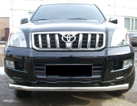 Защита переднего бампера (дуга) Toyota Land Cruiser Prado 120 (одинарная)