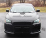 Альтернативная оптика (фары) «Angel Eyes» на Mitsubishi Lancer X (черные / хром)