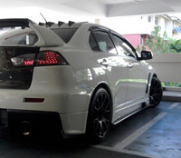 Стопы (фары) диодные для Mitsubishi Lancer X (хром, дымчатые)