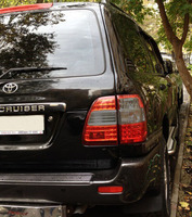 Стопы (фары) диодные для Toyota Land Cruiser 100 (красные, тонированные)