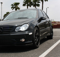 Альтернативная оптика (фары) Mercedes c-class w203 (хром+линза)