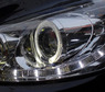 Альтернативная оптика (фары) «Angel Eyes» для Hyundai Solaris (хром)