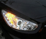 Альтернативная оптика (фары) «Angel Eyes» для Hyundai Solaris (хром)