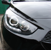 Альтернативная оптика (фары) «Angel Eyes» для Hyundai Solaris (черные)