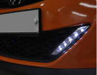 Решетка радиатора со светодиодными ходовыми огнями «Super i» на Hyndai Elantra / Avante MD 2010+