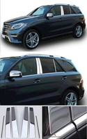 Хромированные накладки на дверные стойки (молдинги) Schatz для Mercedes ML W166